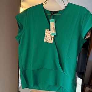 41 Hawthorn Ophelia Surplice Top - Green - Large - Stitch Fix